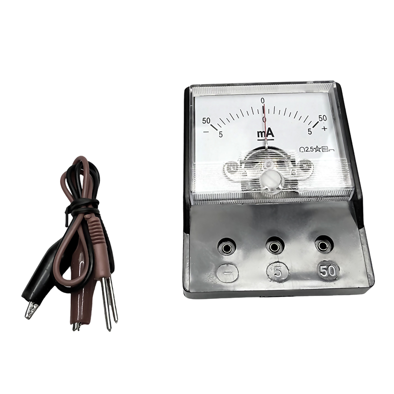 Grunnskole milliammeter likestrøm:-5mA-0-5mA / -50mA-0-50mA