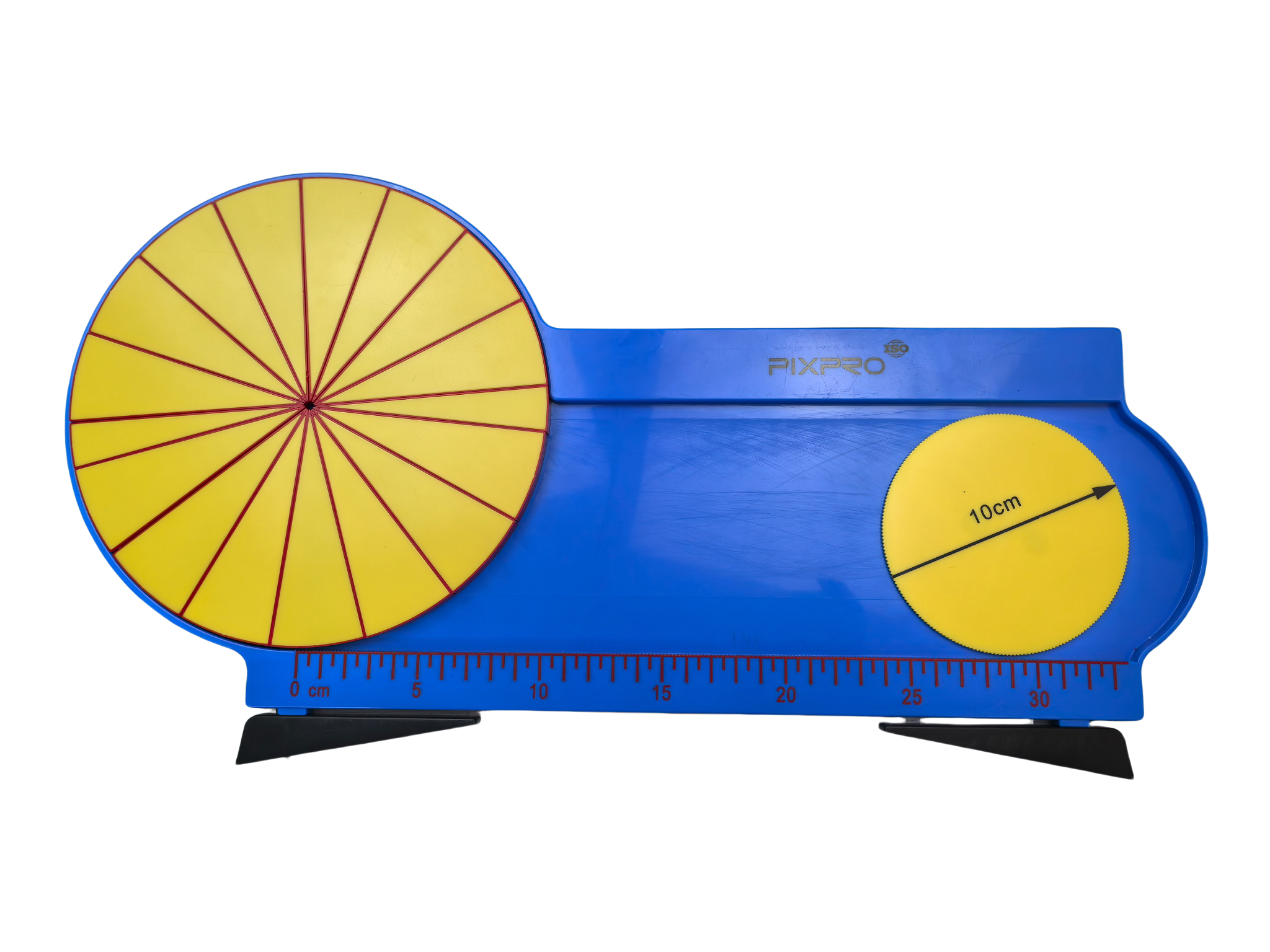 Matematisk sirkelområde og Pi-beregningsformel Demonstrer modellmagnetisk disk med seksten like deler