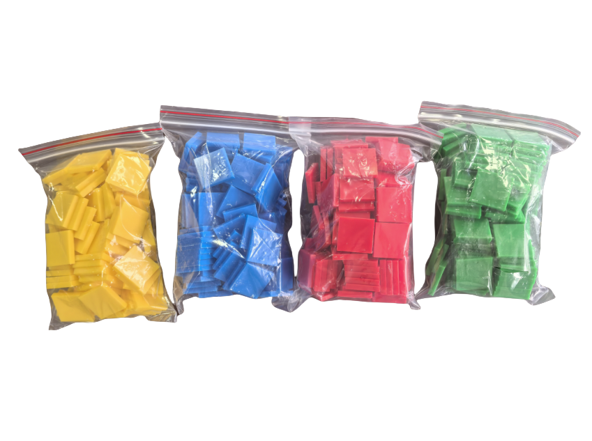 400 kvadratiske murstein i plast