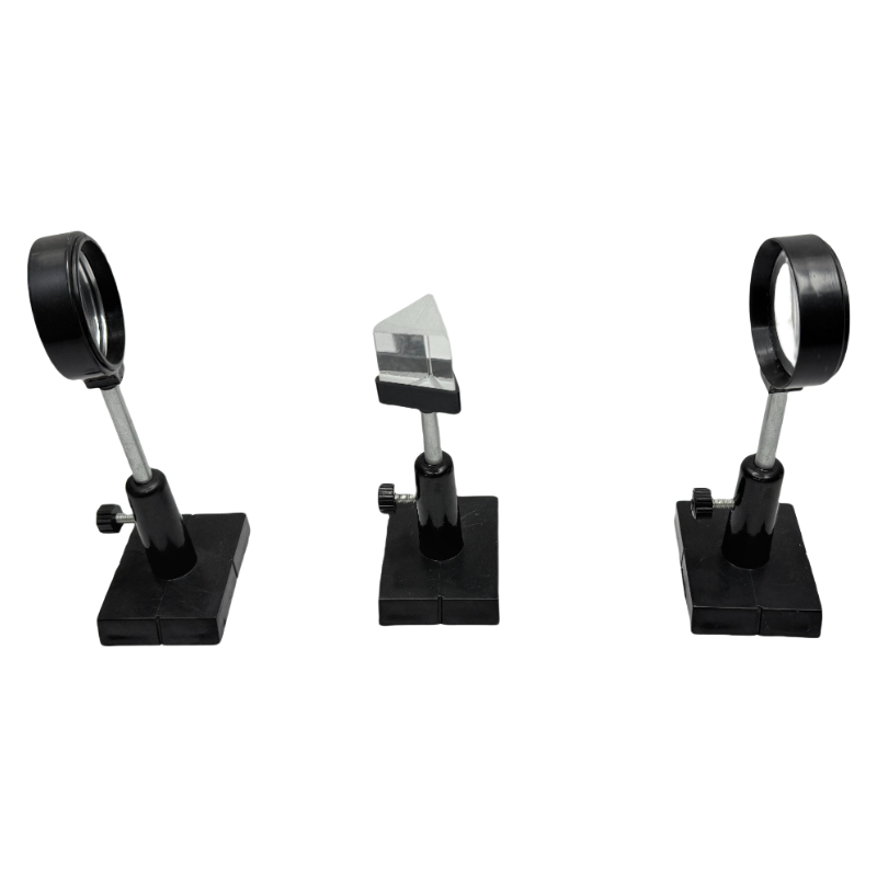 Linse / prisme og holder / vitenskap / laboratorieinstrumenter